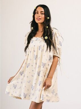 Cream Zoco exclusive Square-Neck Mini Dress